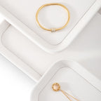 Jewelry Tray, Leather Trinket Tray,Luxury Necklace Organizer,Premium Jewelry Display For Vendors,White Watch Tray