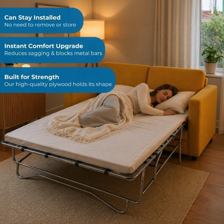 Meliusly Sleeper Sofa Bed Support Board Queen (54x64) - Permanent Fit | Sleep...