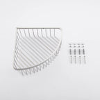 Bathroom Shower Caddy Corner Shelf Basket, Ultra Sturdy Rust-Proof Stainless Steel Shelf Organizer Shampoo Holder, Wall Mounted Storage Rack for Bathroom Kitchen, Brushed Nickel