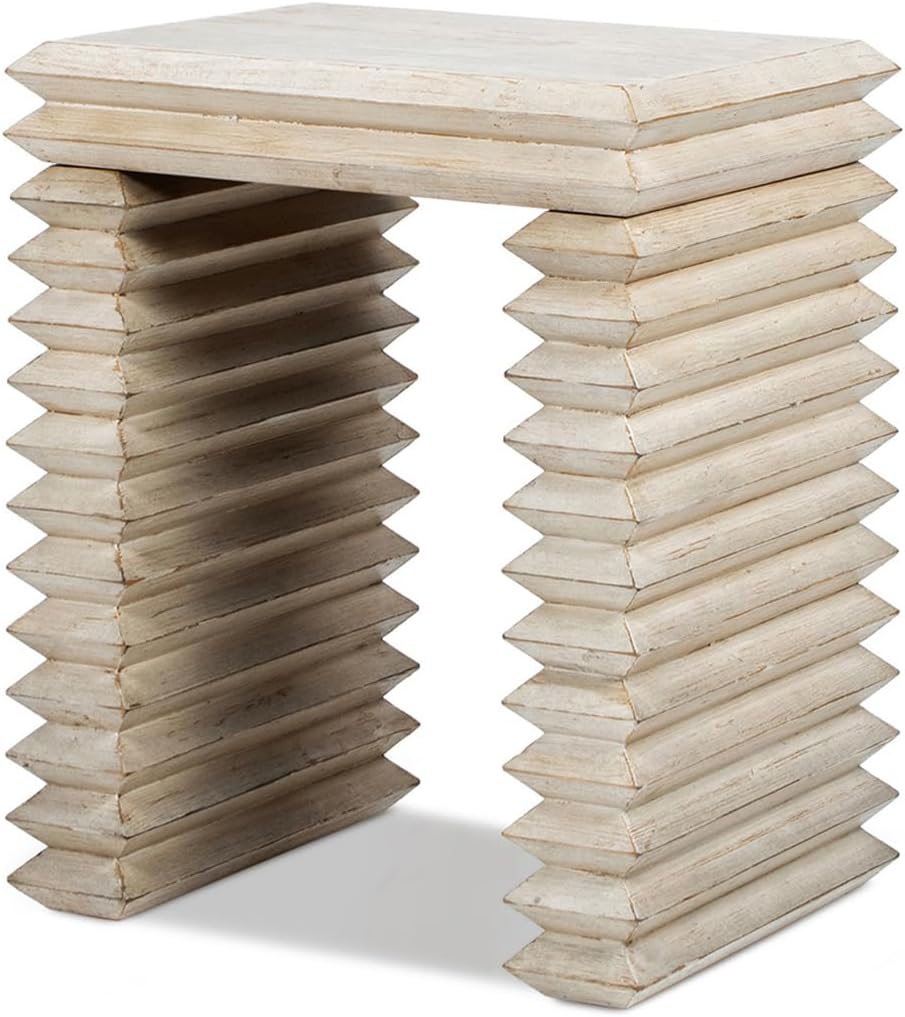 Jennifer Taylor Home Veda 20" Reclaimed Wood Stacked Geometric Waterfall...
