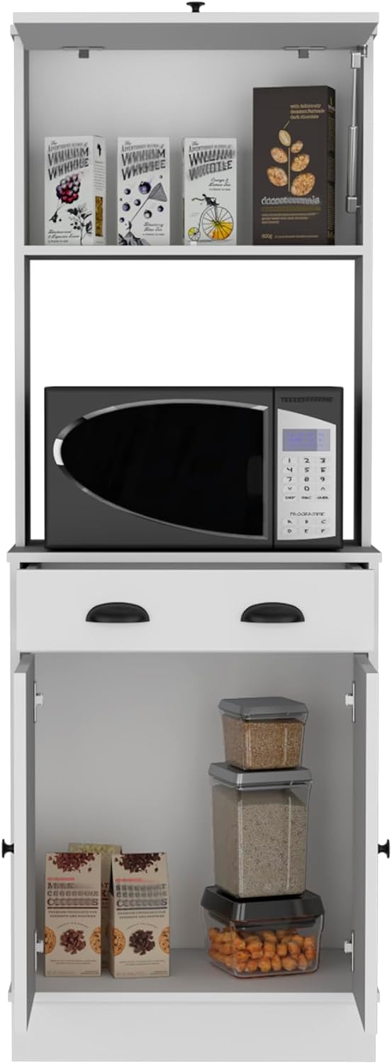 Tampa Kitchen Pantry with Drawer and 2 Cabinets