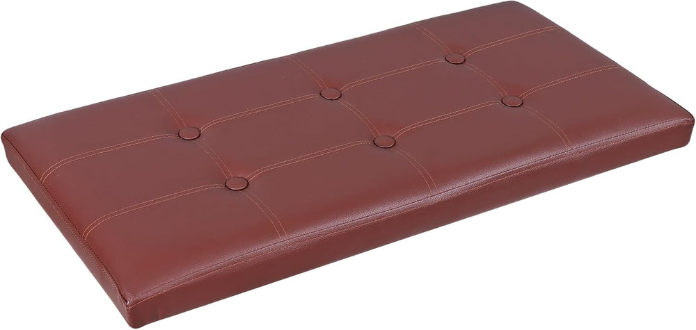 Nouva 30 Inches Ottoman Storage Bench, Folding Design Chest Faux Leather Otto...
