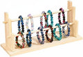 Hair Hoop Shelf Wooden Organizer Multi-Tier Headband Rack Scrunchie Display Ladder Stand Solid Wood Structure Suitable for Bedroom Vanity Dorm Wardrobe, Modern-C