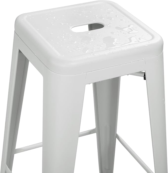 Yaheetech 30 Inch Metal Bar Stools Set of 4, Bar Height Backless Bartools, In...