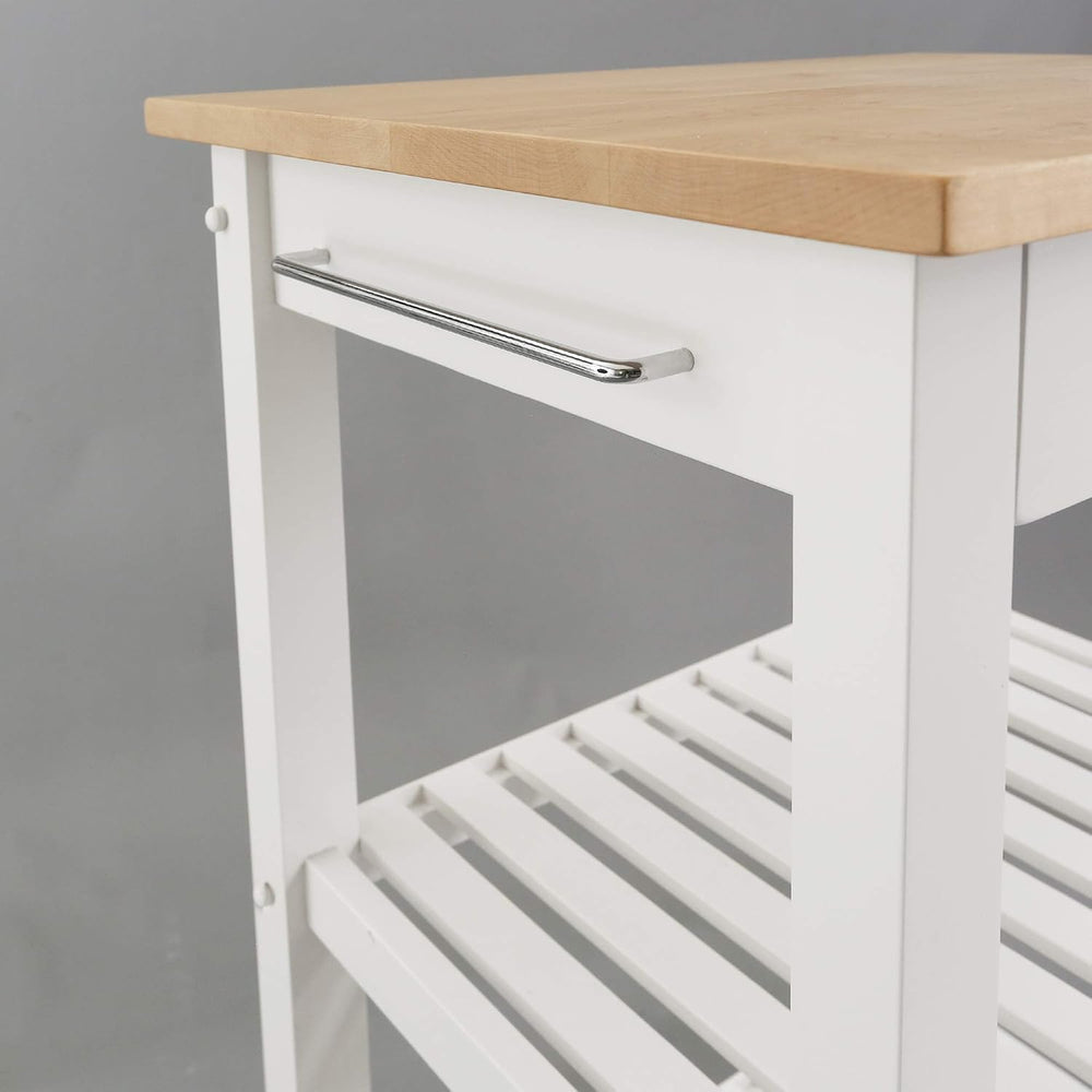 Casual Home Sunrise (Small) with Solid Harvest Hardwood Top Kitchen Island, 2...