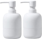 White Soap Lotion Dispenser with A Spare Pump,Liquid Hand Soap Dispenser Sets for Bathroom Countertop,2pcs/Set Soap Dispenser for Kitchen