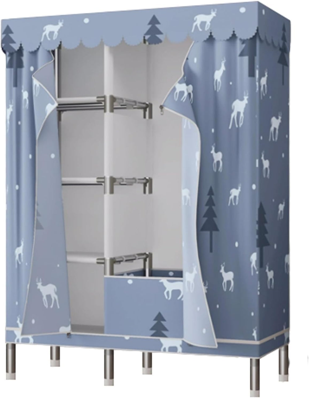 Foldable Wardrobe Portable Closet Oxford Fabric Thick Wardrobe Storage Closet...