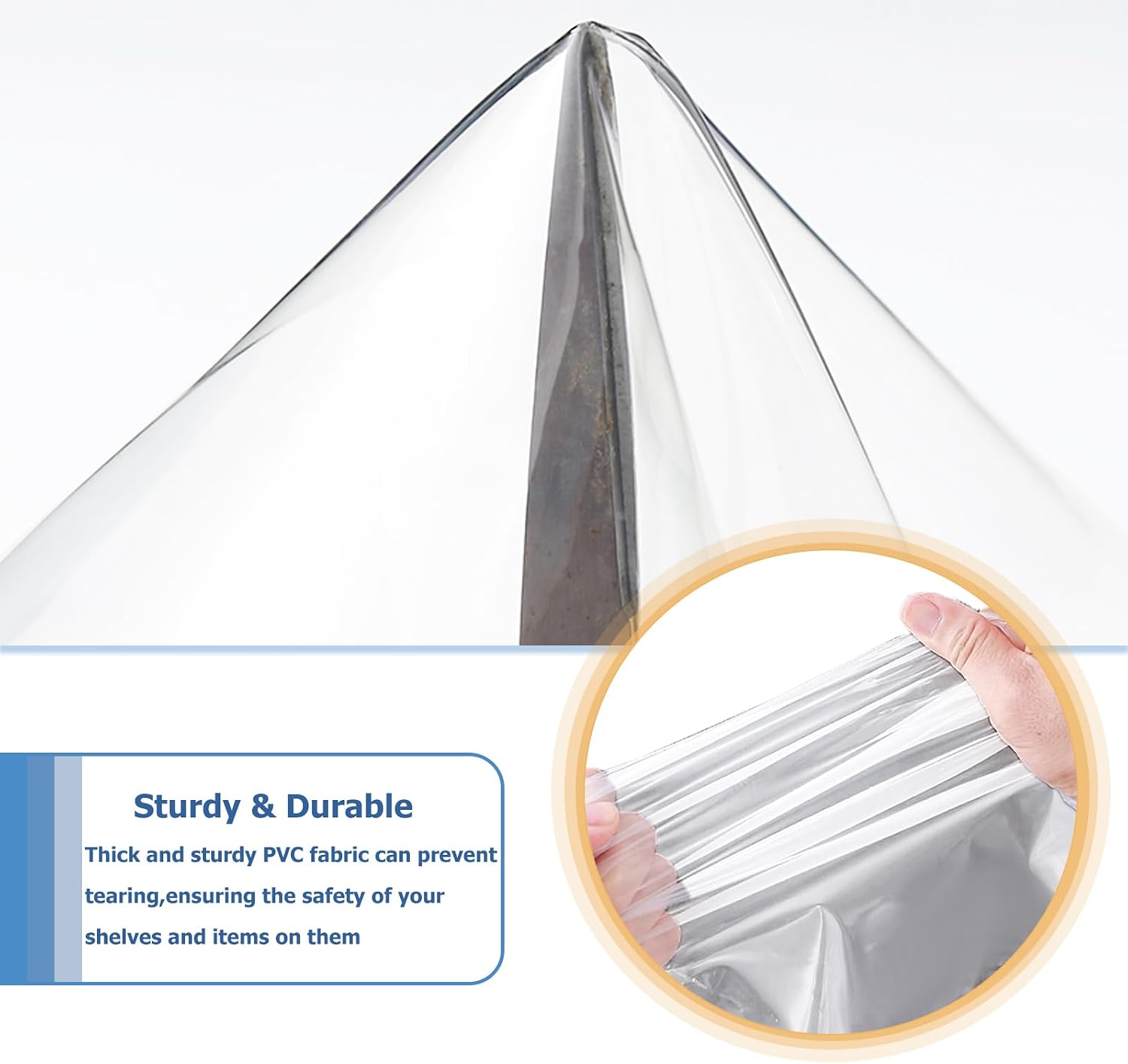 Waterproof Shelf Cover,Durable Dustproof Storage Wire Rack Covers,Outdoor Shelving Covers for Wire Shelves with Zipper 48''x18''x72'',Clear