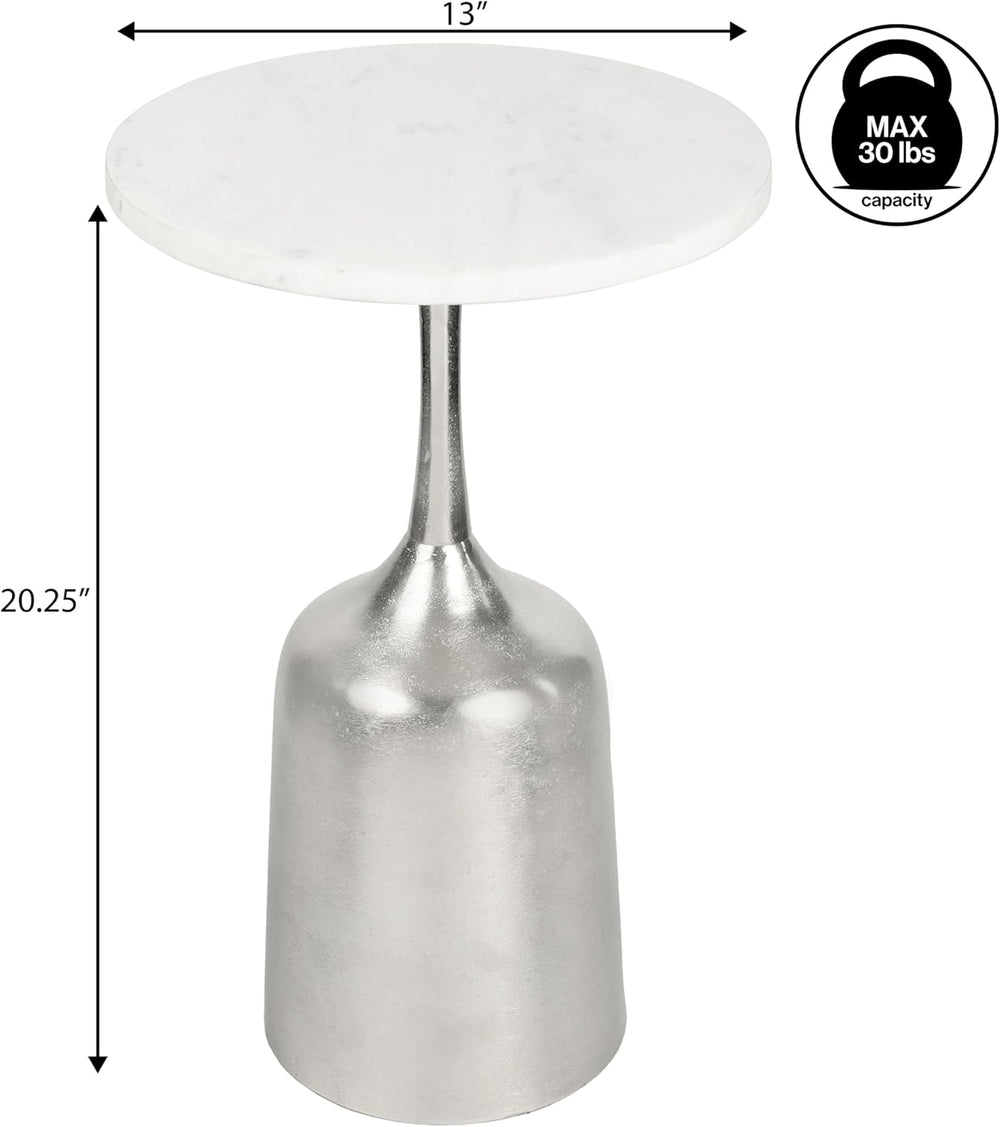 Eyely DNE4002A Noa 20.25" Classic Designer Metal Drink Table and Decorat...