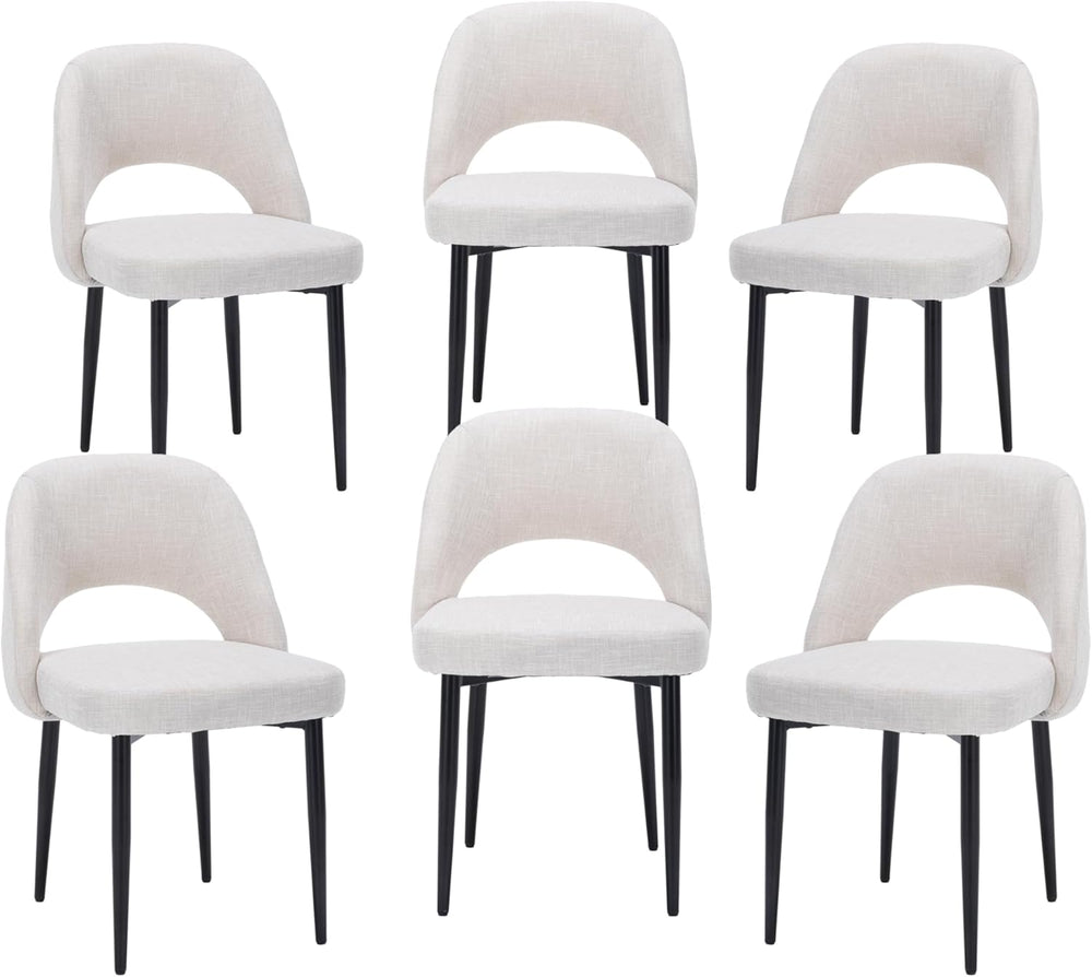 Modern Dining Chairs, Fabric Upholstered Accent Kitchen Chairs with Comfy Pad...