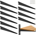 10 Pack 13‑Inch Adjustable Wire Shelf Brackets – Heavy‑Duty Double‑Track Closet & Wall Shelving System Supports（Black）