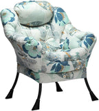 HollyHOME Modern Fabric Large Lazy Chair, Accent Oversized Comfy Reading Chair, Thick Padded Cozy Lounge Chair with Armrest, Steel Frame Leisure Sofa Chair for Living Room, Bedroom, Dorm, Fan Print