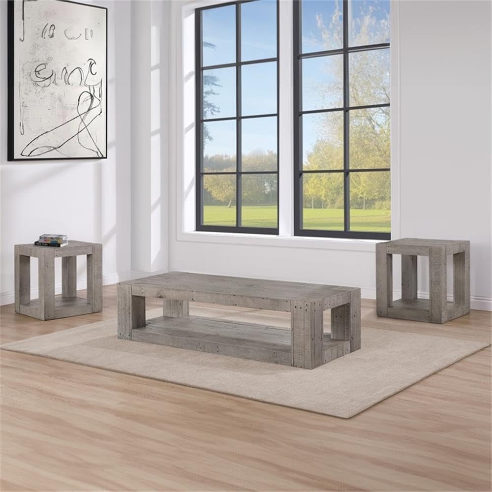 BOWERY HILL Contemporary Rectangular End Table, 22" Width x 24" Hei...