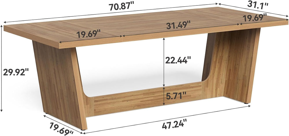 1Easylife 70.87 Inches Long Executive Desk, Wooden Computer Desk, Industrial ...