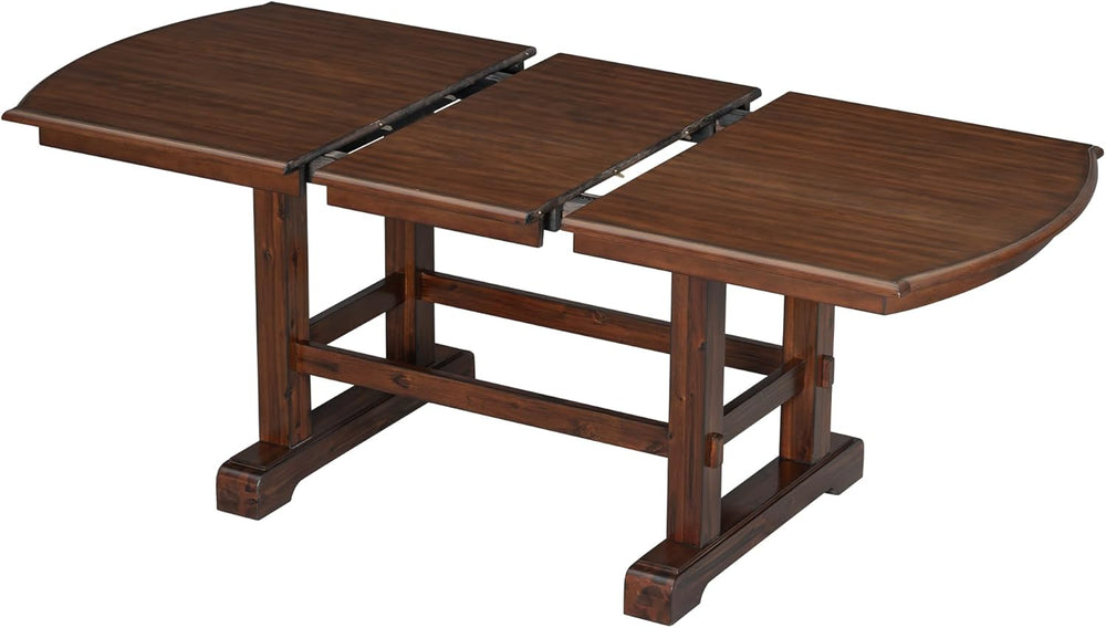6-Pcs 78'' Extendable Rectangular Dining Table & 4 Upholstered Di...