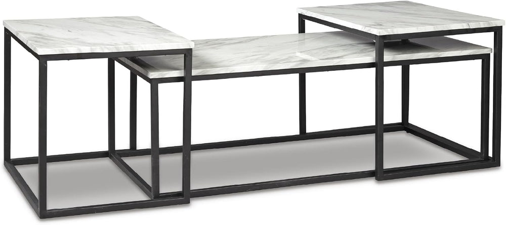 Signature Design by Ashley Donnesta 3 Piece Nesting Coffee Table Set | Space ...