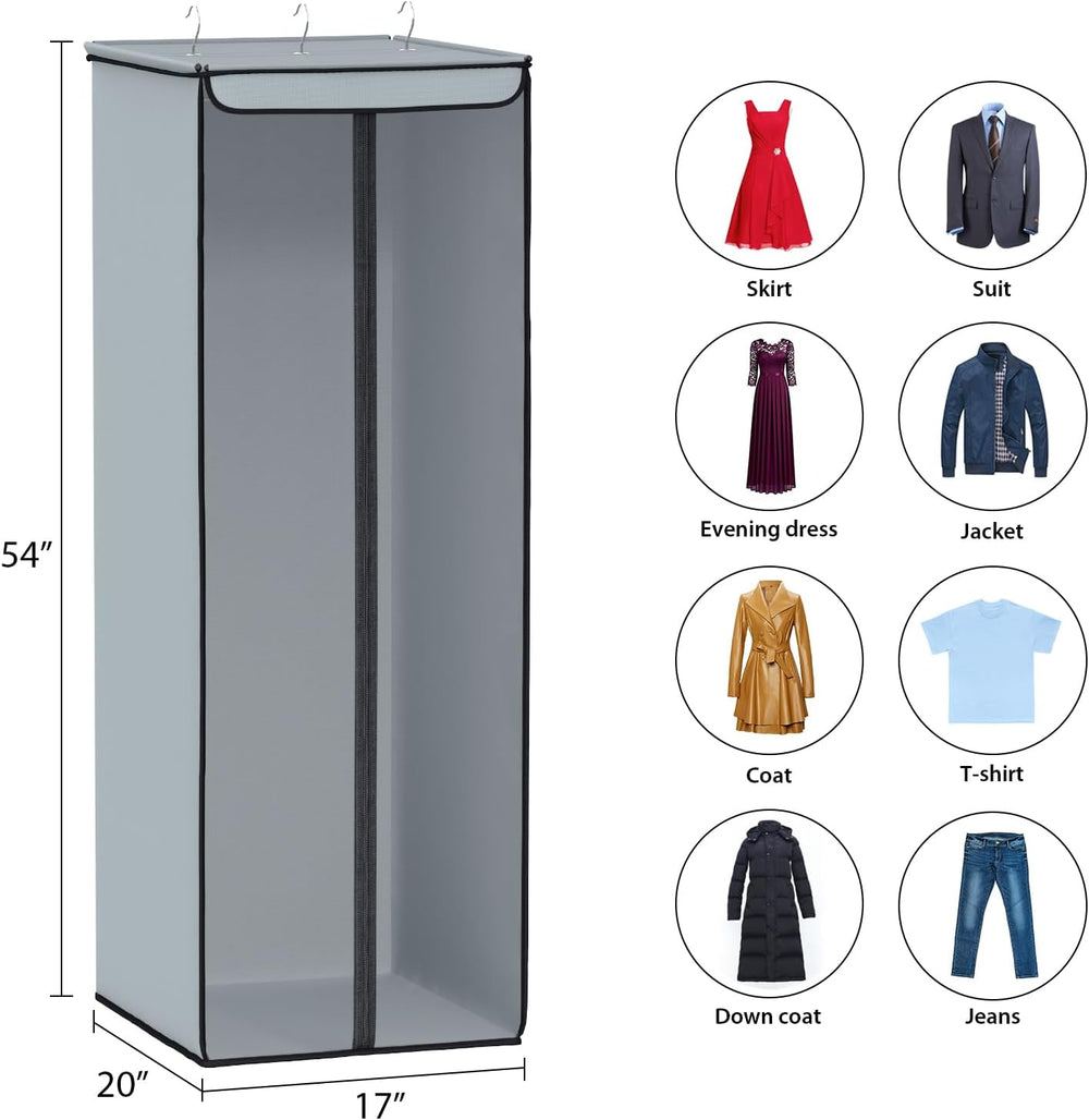 Univivi Garment Bags for Hanging Clothes, Large Clothes Storage Bags Closet O...