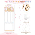 POVETIRE Headband Holder Bow Holder for Girls Hair Bows,Rainbow Hair Accessories Organizer Storage Wall Hanging Display for Nursery Toddler Girls Room