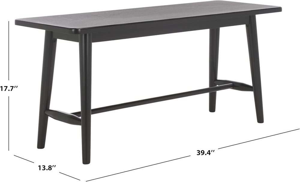 SAFAVIEH Home Collection - Florent Rectangular Bench, Black Finish Seating (B...