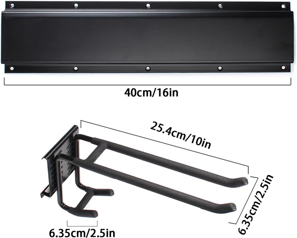 Garage Hooks, Quick and Easy Installation, 1 Set, Shed Basement Storage Hooks, Power Tool Holder Rack, Non Slip PVC Coating, for Garages Basements Yards
