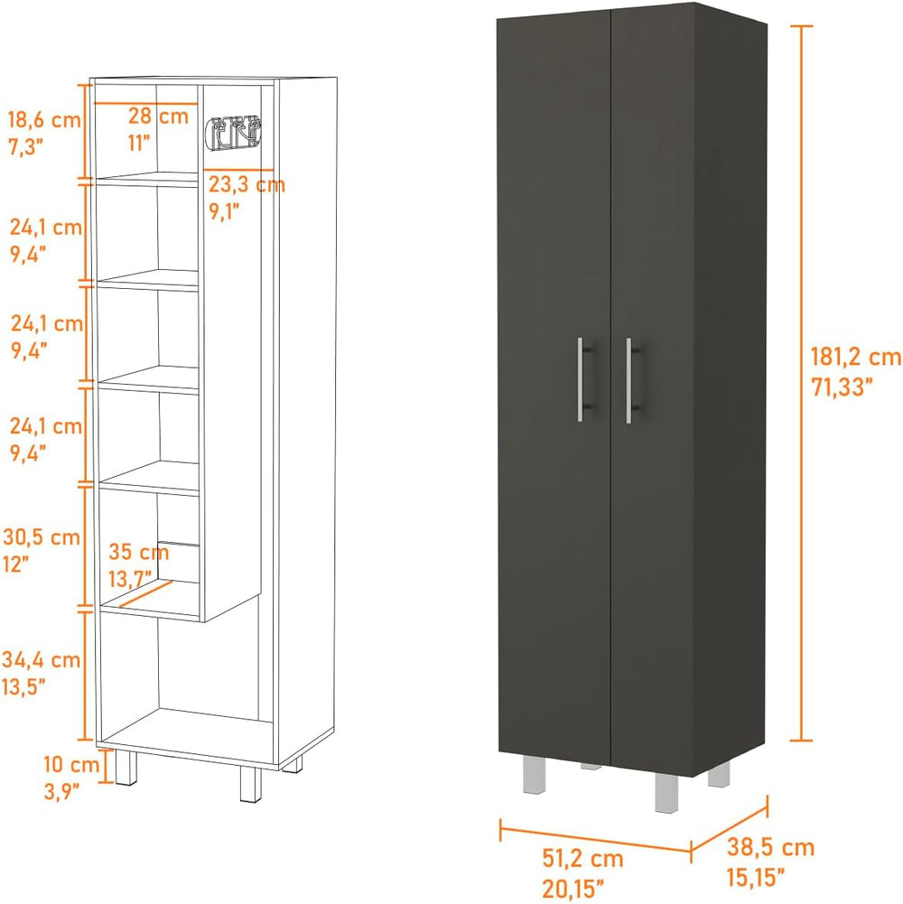 2-Door Rectangle Closet Pantry: Modern Storage Solutions