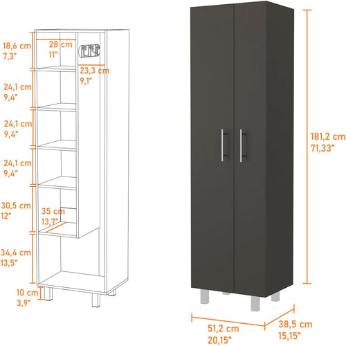 2-Door Rectangle Closet Pantry: Modern Storage Solutions