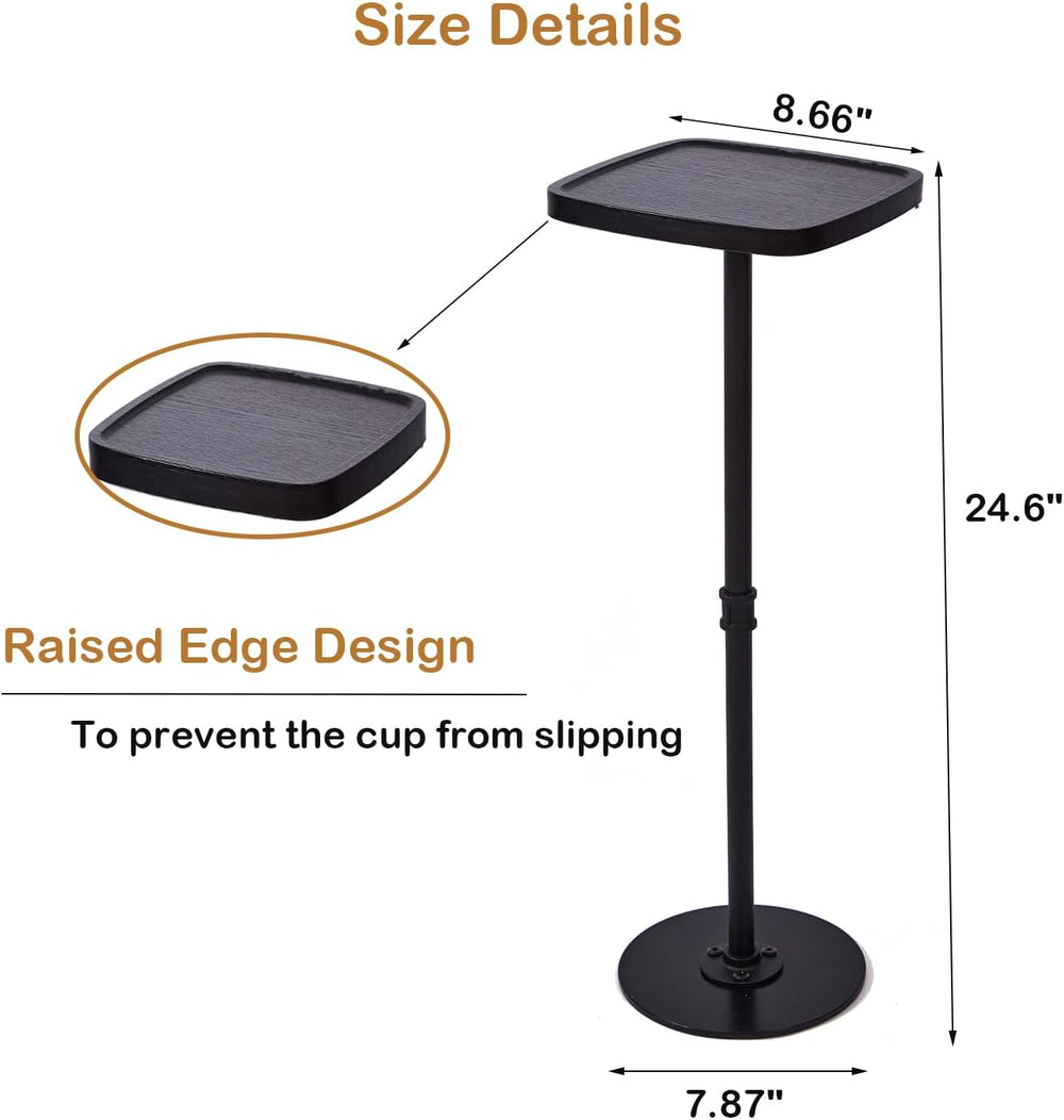 Drink Table, Small Pedestal Side Table, Cocktail Martini Tables Drink Stand, ...