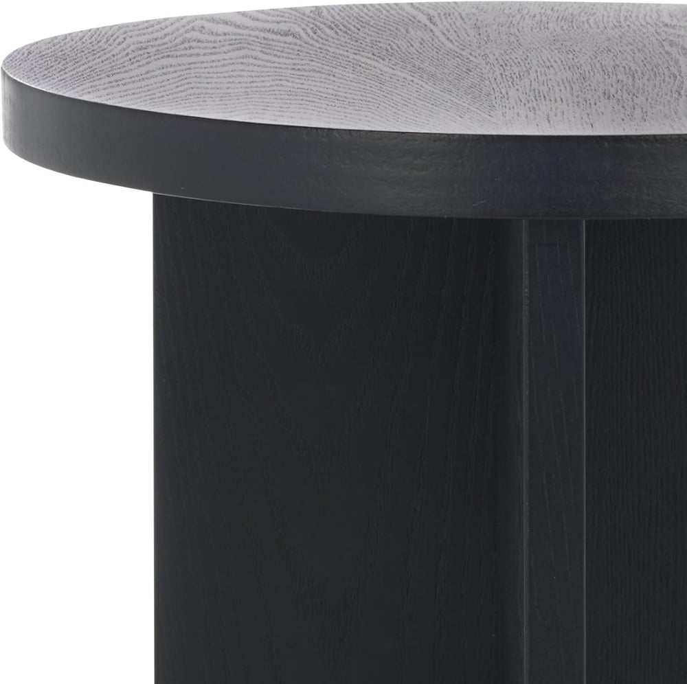 SAFAVIEH Home Collection Barashi Black Asymmetrical Round Top End Table