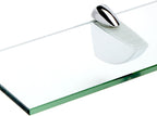 Spancraft Glass O-6x12-Chrome Oriole Glass Shelf, Chrome, 6" x 12"