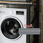 Over Washer and Dryer Storage Rack with Shelves, Freestanding Laundry Room Shelf Unit, Gap Shelf Laundry Stand, Space-Saving Organizer for Laundry Room(White)