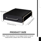 Pod Holder Drawer Capsule Organizer, Pull Out Coffee Pods Storage, Slide Out Drawers Holder for Capsules, Under Brewer Storage Sliding Drawer, Home Kitchen Counter Organization (Black, S)