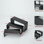 Purse Display Stand Handbag Display Stand Black Stainless Steel Display Risers Showcase Stand Product Stand Set (RCS 50% Recycled Post-consumer Metal)