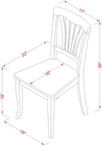 East West Furniture SUAV3-BMK-W 3 Piece Kitchen Table Set for Small Spaces Contains a Round Dining Table with Dropleaf & Shelves and 2 Dining Room Chairs, 42x42 Inch, Buttermilk & Cherry