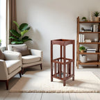 Rex Umbrella Stand with Metal Tray Walnut Functional Umbrella Stand for Entryways Hallways or Offices Solid Wood Construction Convenient Storage for Umbrellas Walking Sticks or Cane Sleek