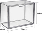 Clear Stackable Plastic Storage Bins with Lids, Large Gray Organizer Containers for Home, Kitchen & Closet Organization