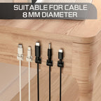 100PCS Cable Clips, Adhesive Wire Clips Strong Cord Clips Wire Holders, Cable Management Clips for Desk, Wall, Car, TV, Ethernet Cable (Black, Medium)