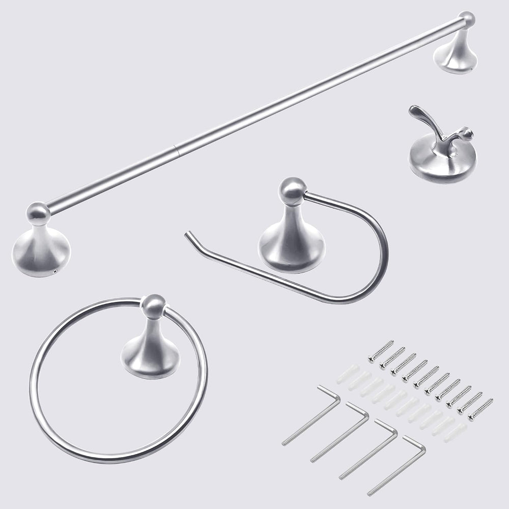 Brushed Nickel Bathroom Hardware Set Wall Mounted Brushed Nickel Accessories ...