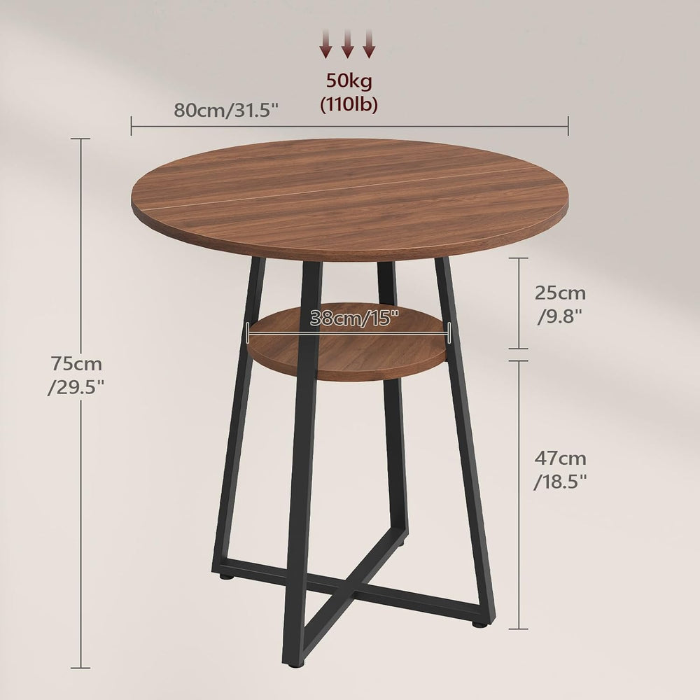 MAHANCRIS 31.5" Round Dining Table for 2-4, Farmhouse Kitchen Table with...