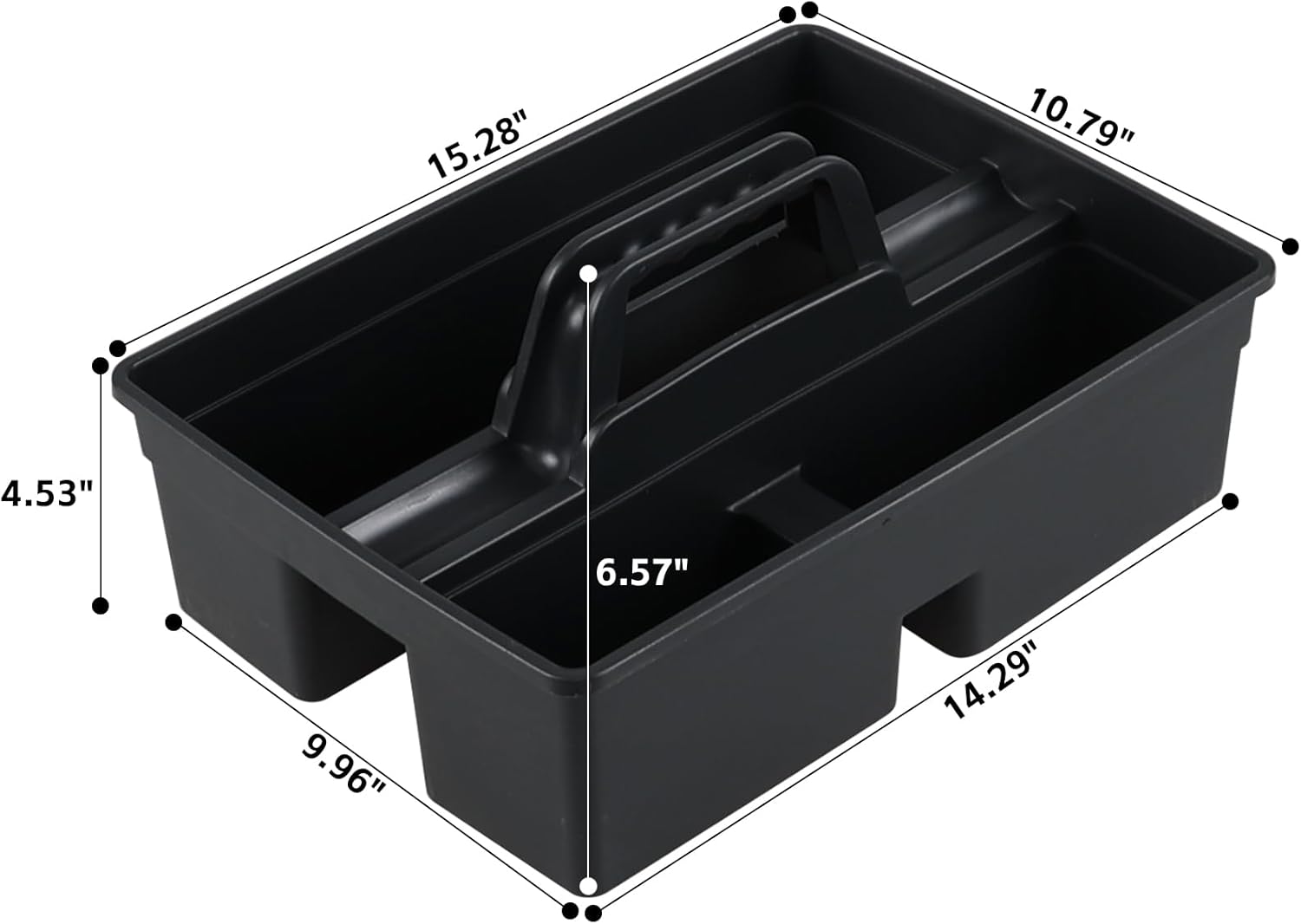 6-Pack Plastic Cleaning Caddy Organizer with Handle, Carry Caddy for Cleaning Products