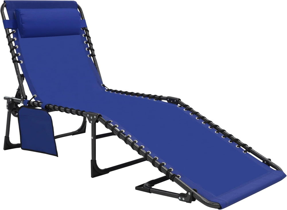 BlueWish Patio Chaise Lounge Chair, Outdoor Lounge Chairs with 5 Position Adj...