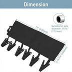 TamBee Portable Hanger Clips Travel Clothesline Travel Hangers Towel Drying Rack Clothing Hanger Folding Portable Sock Dock Swimsuit Drying Rack Hanger with 6 Clips Pack of 3 (Black)