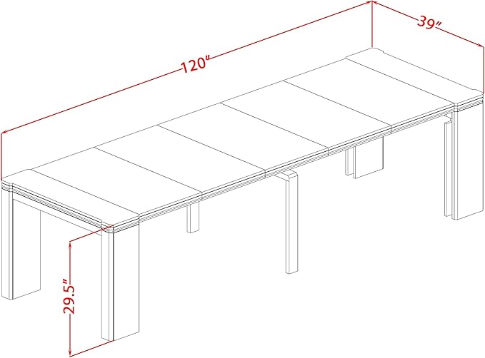 X12MZ-0C6-50 - 14-Pc Dining Room Table Set a Rectangular Table with a coffee table and 12 Dark Gotham Grey Linen Fabric Dining Chair, 39x120 Inch, Wire Brushed Black