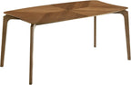 Armen Living Kalia 5 Piece Wood Dining Set in Walnut Finish with Charcoal Fabric