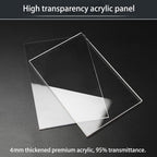 DuvinDD Acrylic Display Case with Lock, Collectibles Showcase Clear | Countertop Locking Display Cabinet with Shelves and Door, Acrylic Storage Safe Organizer for Home Office, 11.8x5.9x15.7inch