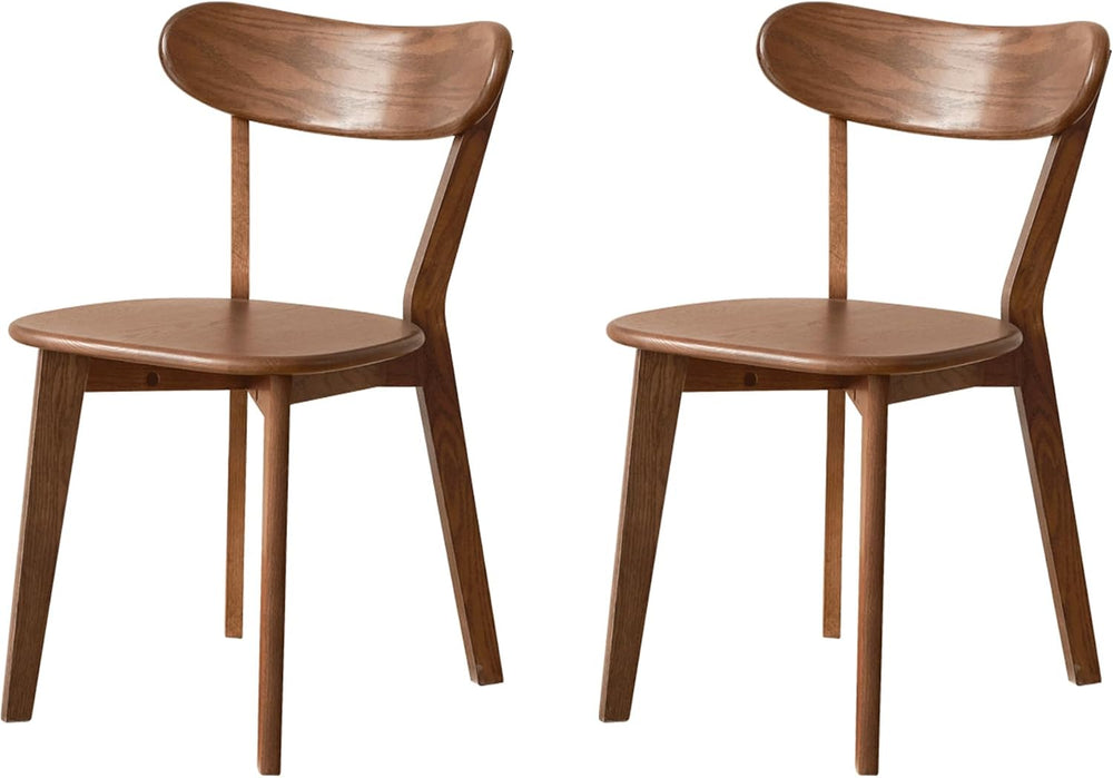 Oak Dining Chairs, Kitchen Chairs, 100% Solid Wood Modern Dinner Chair with C...