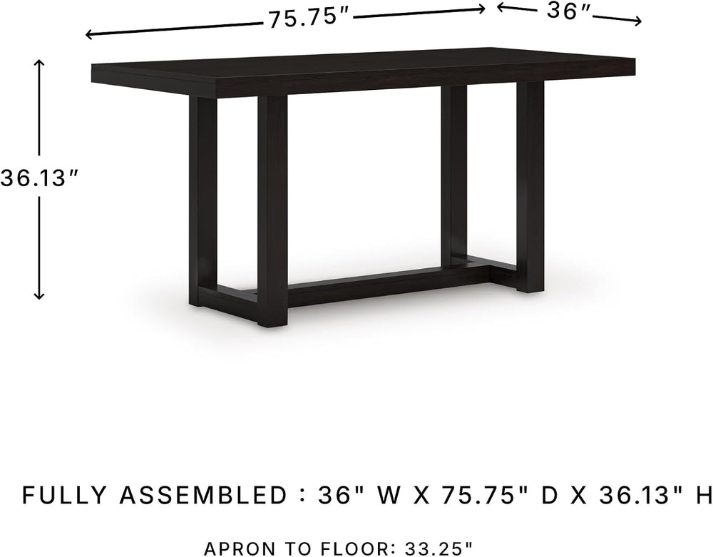 Signature Design by Ashley Neymorton Modern Counter Height Dining Table with ...