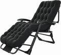 Padded Lounge Chair Wider Armrest Adjustable Portable Recliner with Head Support Bar Support