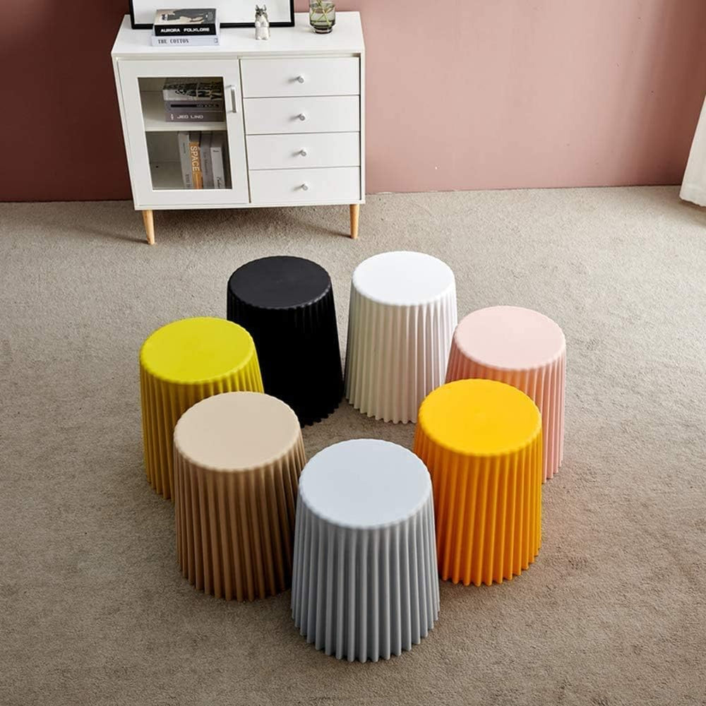 Footstool Footstool,Simple Fashion Stool,Anti-Slip Strong Stool (White 18x17x...