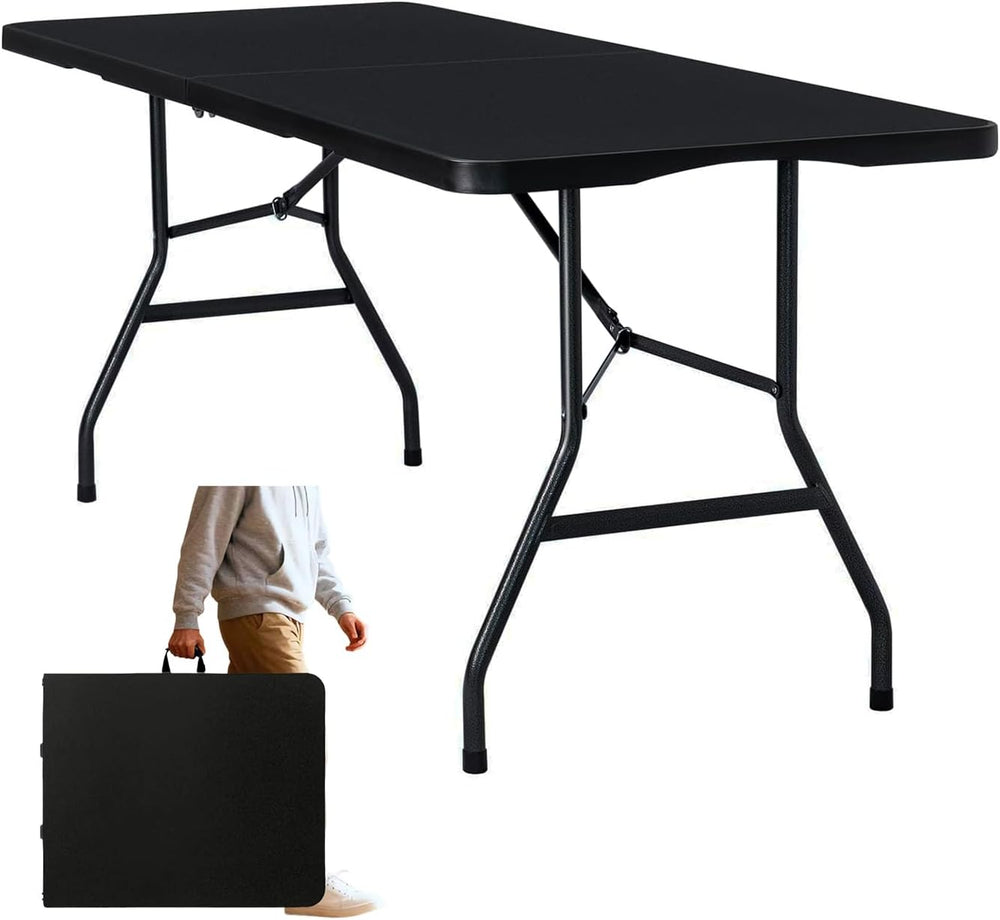Folding Table 6ft Foldable Table with Built in Handle & Steel Legs / 6FT ...