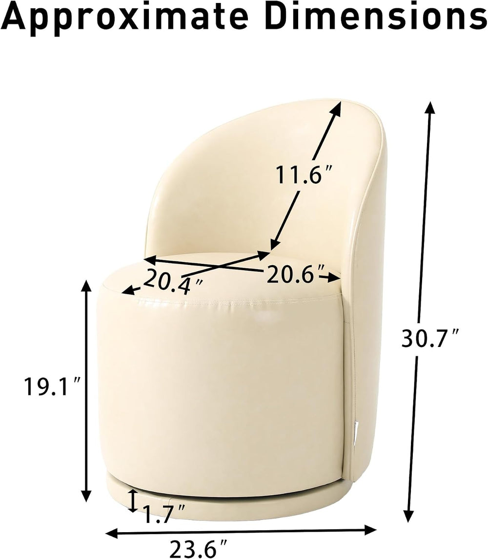 Swivel Barrel Dining Chairs, Upholstered Modern Accent Chair for Living Room,...